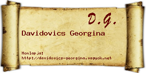 Davidovics Georgina névjegykártya
