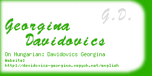 georgina davidovics business card